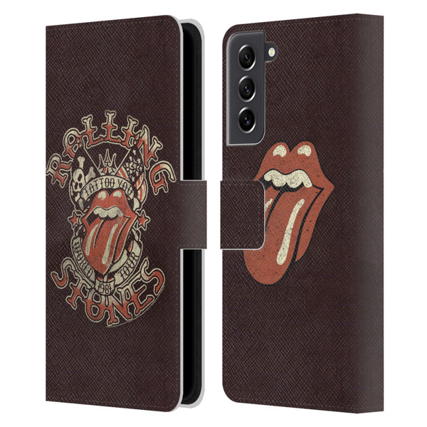 The Rolling Stones Tours Tattoo You 1981 Leather Book Wallet Case Cover For Samsung Galaxy S21 FE 5G