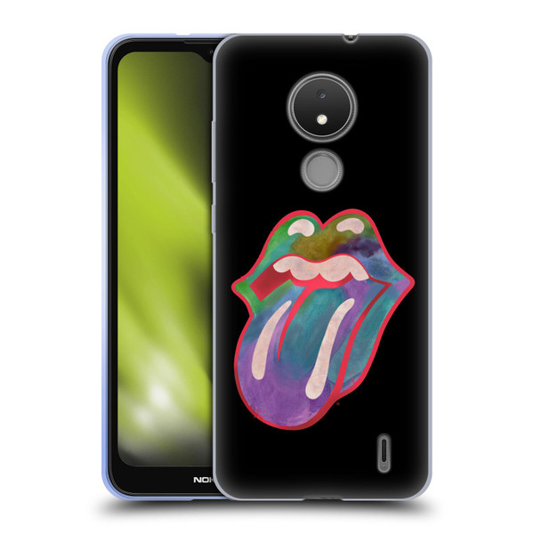 The Rolling Stones Graphics Watercolour Tongue Soft Gel Case for Nokia C21