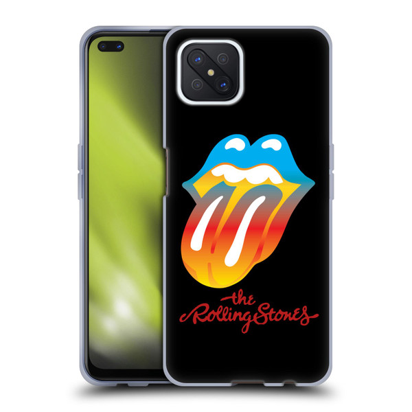 The Rolling Stones Graphics Rainbow Tongue Soft Gel Case for OPPO Reno4 Z 5G