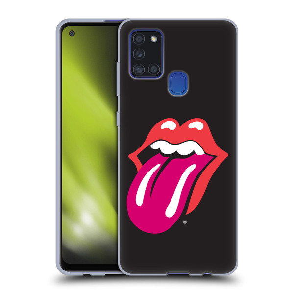 The Rolling Stones Graphics Pink Tongue Soft Gel Case for Samsung Galaxy A21s (2020)