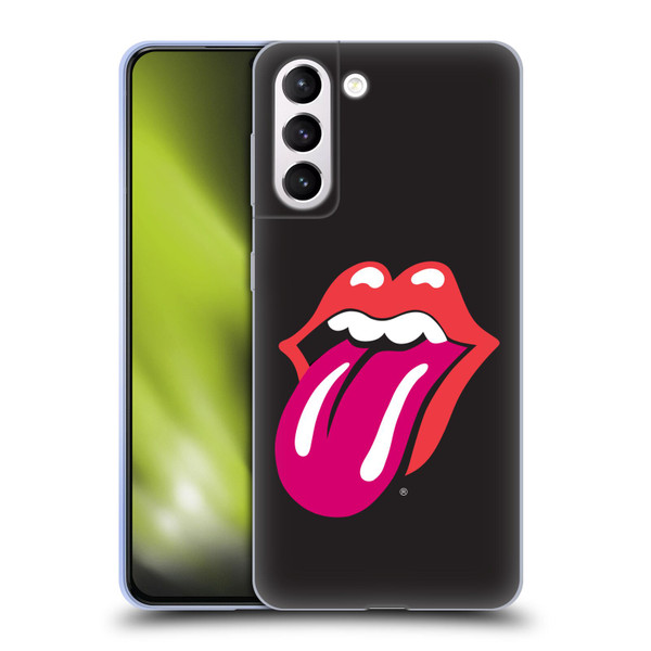 The Rolling Stones Graphics Pink Tongue Soft Gel Case for Samsung Galaxy S21+ 5G