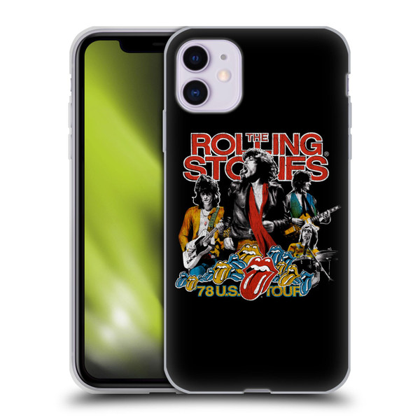 The Rolling Stones Key Art 78 US Tour Vintage Soft Gel Case for Apple iPhone 11