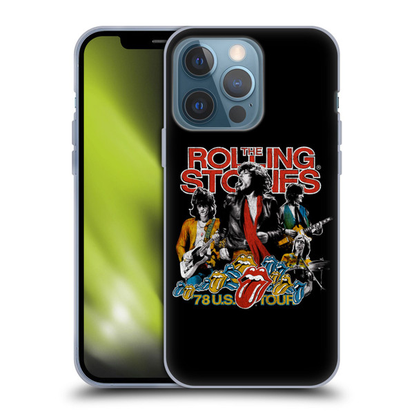 The Rolling Stones Key Art 78 US Tour Vintage Soft Gel Case for Apple iPhone 13 Pro