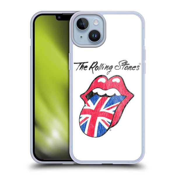 The Rolling Stones Key Art UK Tongue Soft Gel Case for Apple iPhone 14 Plus
