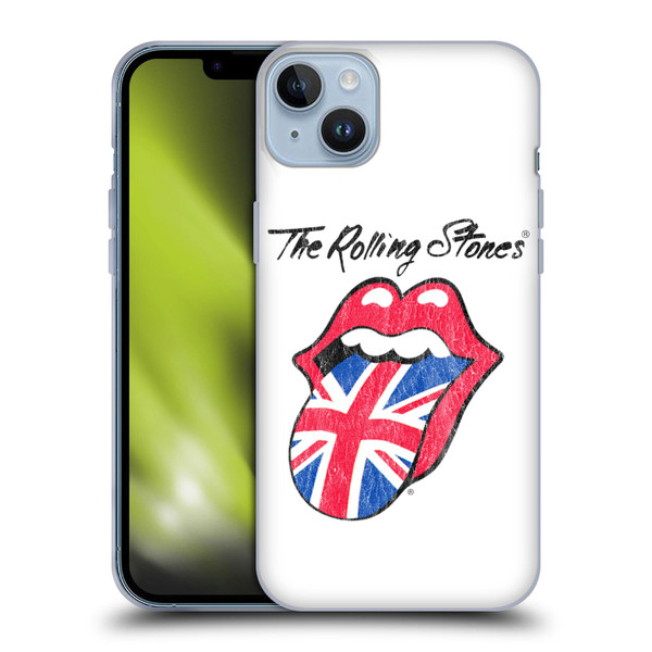 The Rolling Stones Key Art UK Tongue Soft Gel Case for Apple iPhone 14 Plus