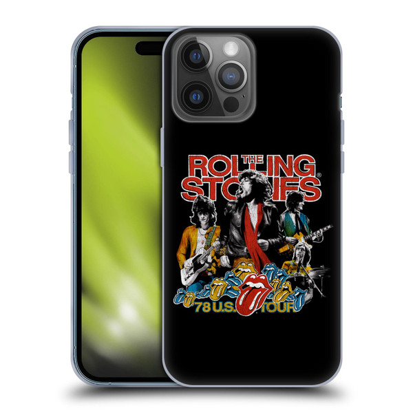 The Rolling Stones Key Art 78 US Tour Vintage Soft Gel Case for Apple iPhone 14 Pro Max