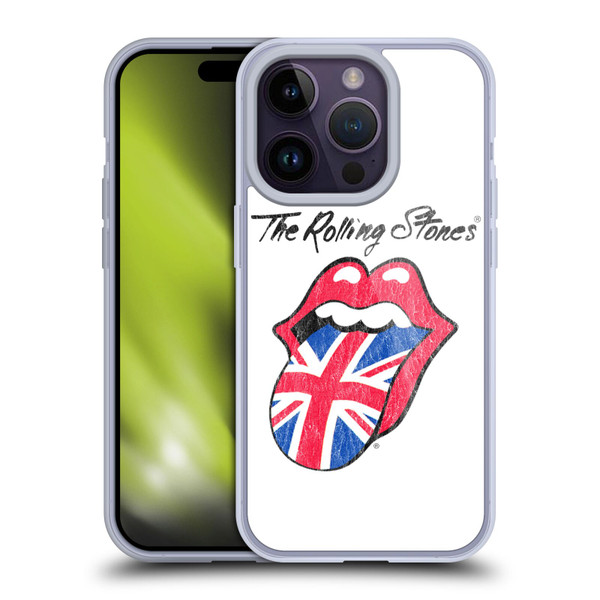 The Rolling Stones Key Art UK Tongue Soft Gel Case for Apple iPhone 14 Pro