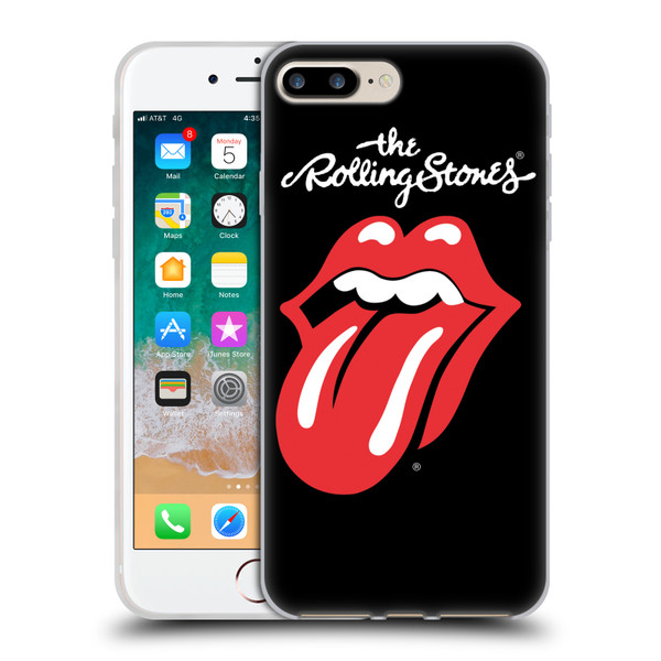 The Rolling Stones Key Art Tongue Classic Soft Gel Case for Apple iPhone 7 Plus / iPhone 8 Plus