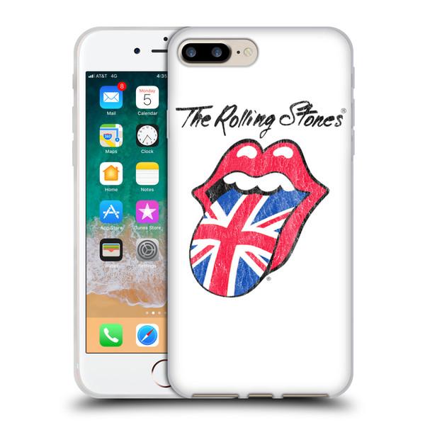 The Rolling Stones Key Art UK Tongue Soft Gel Case for Apple iPhone 7 Plus / iPhone 8 Plus