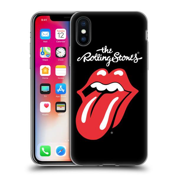 The Rolling Stones Key Art Tongue Classic Soft Gel Case for Apple iPhone X / iPhone XS