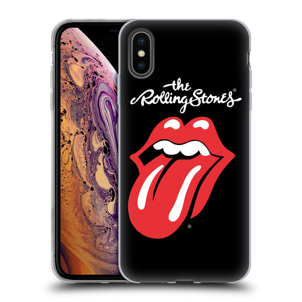 The Rolling Stones Key Art Tongue Classic Soft Gel Case for Apple iPhone XS Max