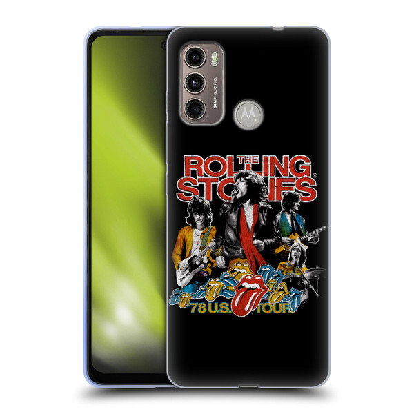 The Rolling Stones Key Art 78 US Tour Vintage Soft Gel Case for Motorola Moto G60 / Moto G40 Fusion