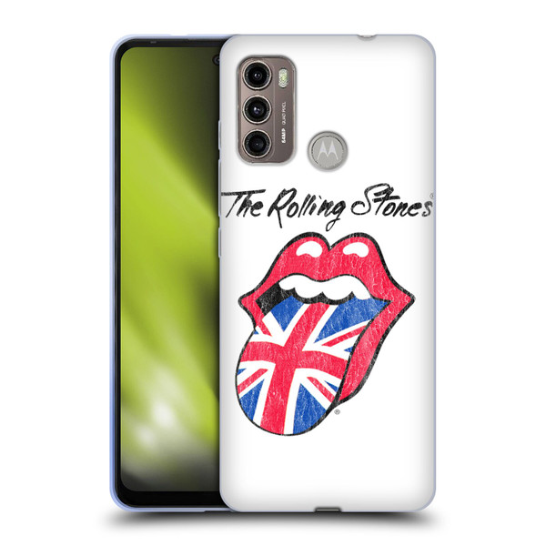 The Rolling Stones Key Art UK Tongue Soft Gel Case for Motorola Moto G60 / Moto G40 Fusion