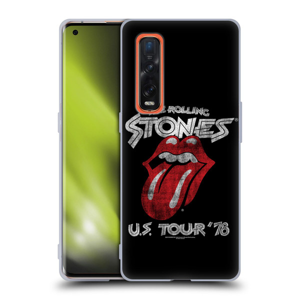 The Rolling Stones Key Art US Tour 78 Soft Gel Case for OPPO Find X2 Pro 5G