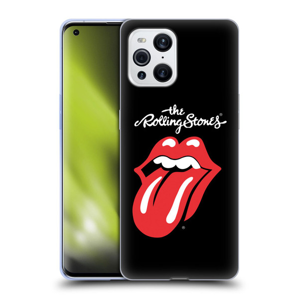 The Rolling Stones Key Art Tongue Classic Soft Gel Case for OPPO Find X3 / Pro