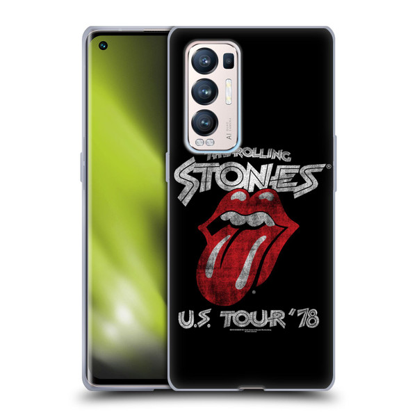 The Rolling Stones Key Art US Tour 78 Soft Gel Case for OPPO Find X3 Neo / Reno5 Pro+ 5G