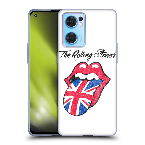 The Rolling Stones Key Art UK Tongue Soft Gel Case for OPPO Reno7 5G / Find X5 Lite