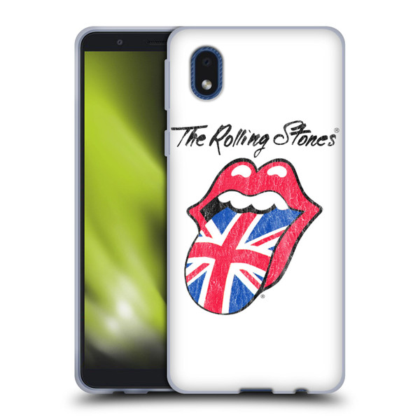 The Rolling Stones Key Art UK Tongue Soft Gel Case for Samsung Galaxy A01 Core (2020)