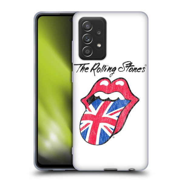 The Rolling Stones Key Art UK Tongue Soft Gel Case for Samsung Galaxy A52 / A52s / 5G (2021)