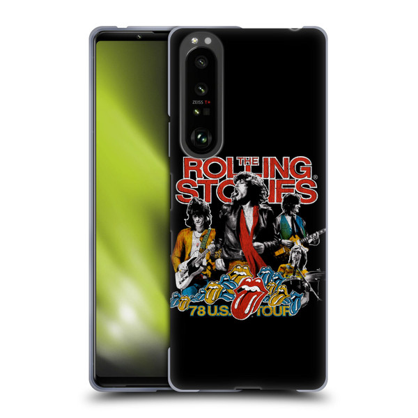The Rolling Stones Key Art 78 US Tour Vintage Soft Gel Case for Sony Xperia 1 III