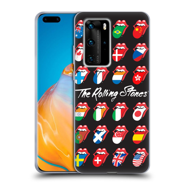 The Rolling Stones Licks Collection Flag Poster Soft Gel Case for Huawei P40 Pro / P40 Pro Plus 5G