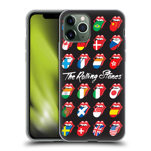 The Rolling Stones Licks Collection Flag Poster Soft Gel Case for Apple iPhone 11 Pro