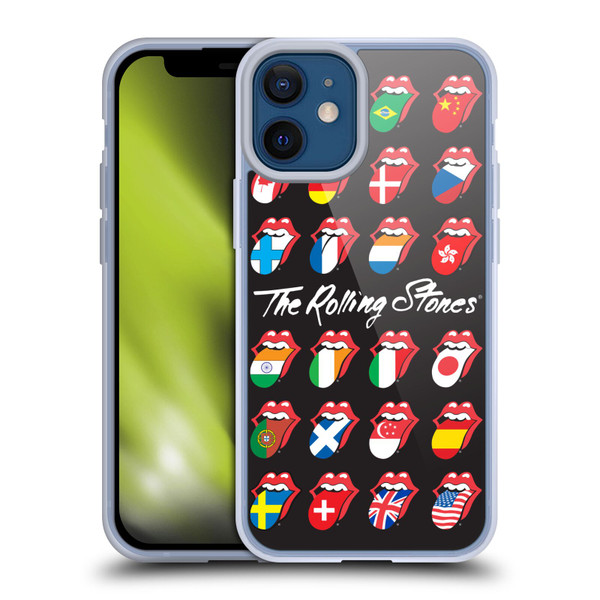 The Rolling Stones Licks Collection Flag Poster Soft Gel Case for Apple iPhone 12 Mini