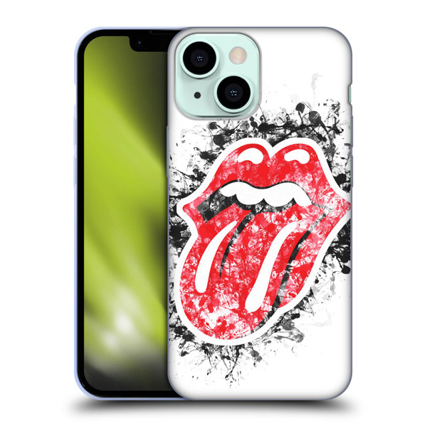 The Rolling Stones Licks Collection Distressed Look Tongue Soft Gel Case for Apple iPhone 13 Mini