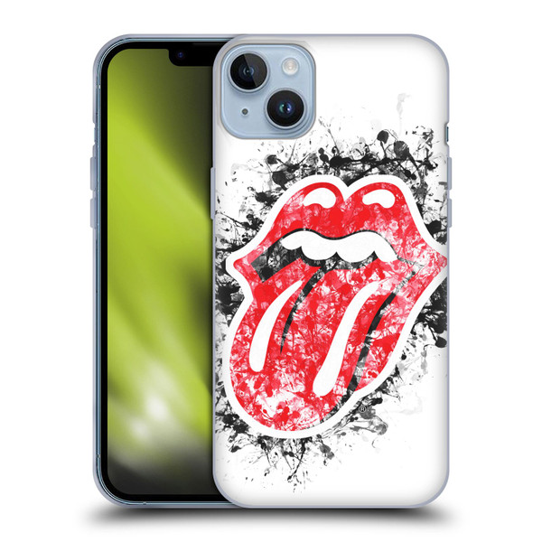 The Rolling Stones Licks Collection Distressed Look Tongue Soft Gel Case for Apple iPhone 14 Plus