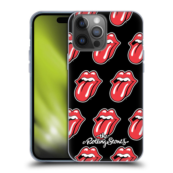 The Rolling Stones Licks Collection Tongue Classic Pattern Soft Gel Case for Apple iPhone 14 Pro Max