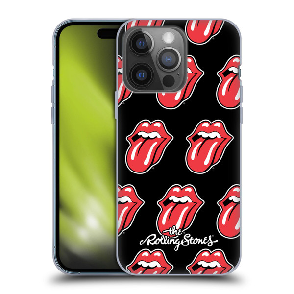 The Rolling Stones Licks Collection Tongue Classic Pattern Soft Gel Case for Apple iPhone 14 Pro