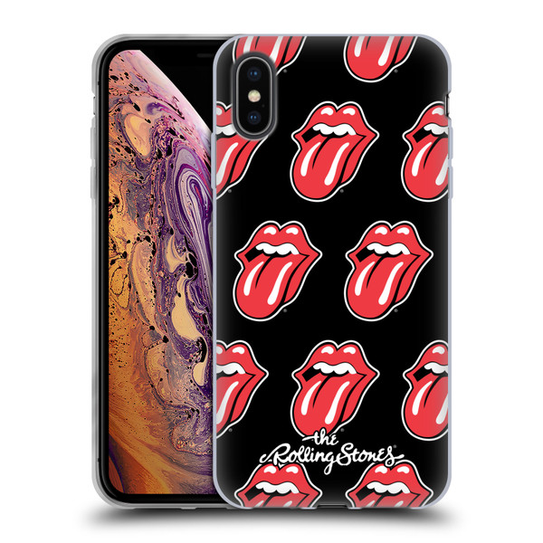 The Rolling Stones Licks Collection Tongue Classic Pattern Soft Gel Case for Apple iPhone XS Max