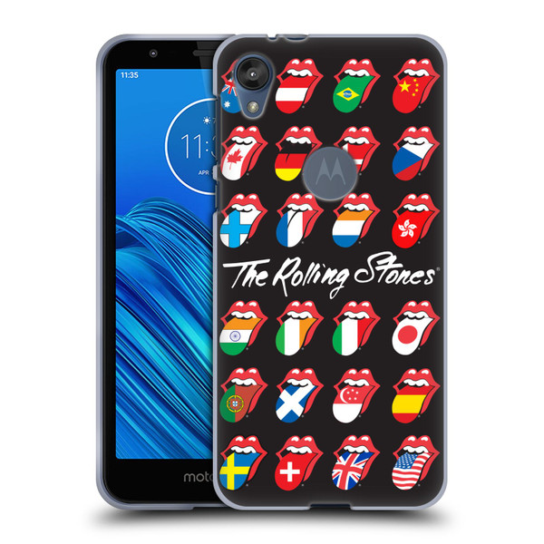 The Rolling Stones Licks Collection Flag Poster Soft Gel Case for Motorola Moto E6