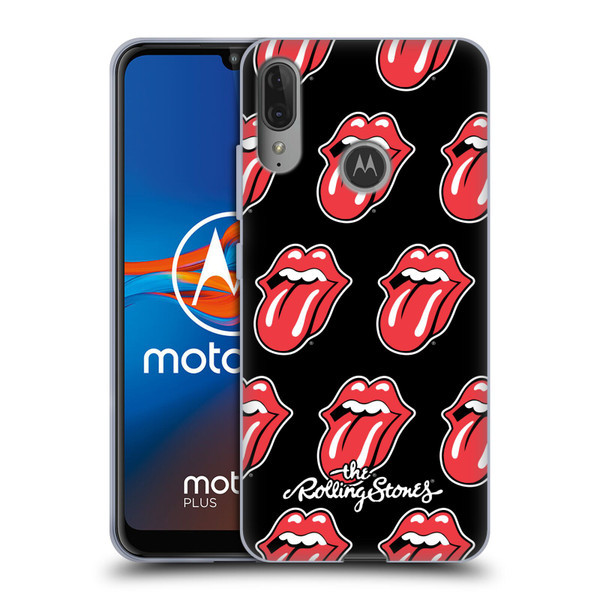 The Rolling Stones Licks Collection Tongue Classic Pattern Soft Gel Case for Motorola Moto E6 Plus