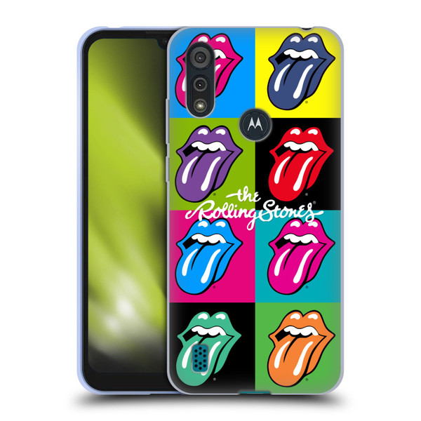 The Rolling Stones Licks Collection Pop Art 1 Soft Gel Case for Motorola Moto E6s (2020)