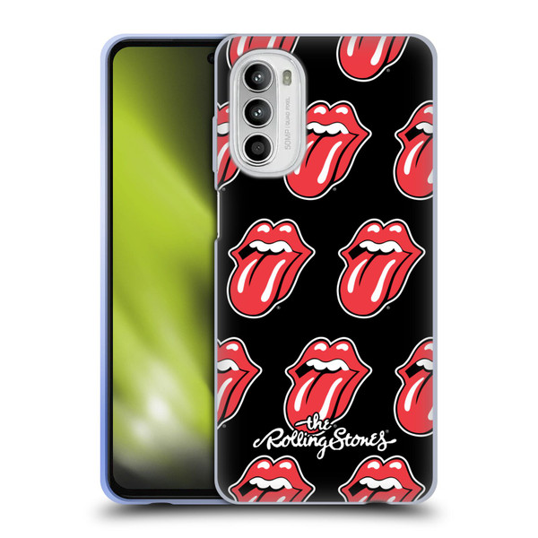 The Rolling Stones Licks Collection Tongue Classic Pattern Soft Gel Case for Motorola Moto G52