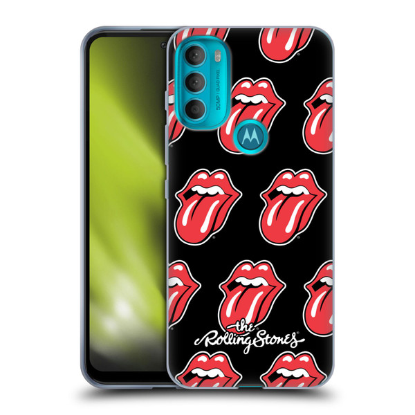 The Rolling Stones Licks Collection Tongue Classic Pattern Soft Gel Case for Motorola Moto G71 5G