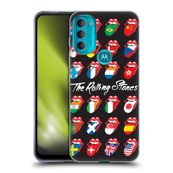 The Rolling Stones Licks Collection Flag Poster Soft Gel Case for Motorola Moto G71 5G