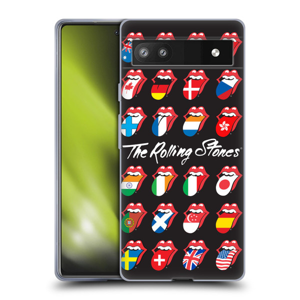 The Rolling Stones Licks Collection Flag Poster Soft Gel Case for Google Pixel 6a
