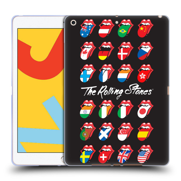 The Rolling Stones Licks Collection Flag Poster Soft Gel Case for Apple iPad 10.2 2019/2020/2021