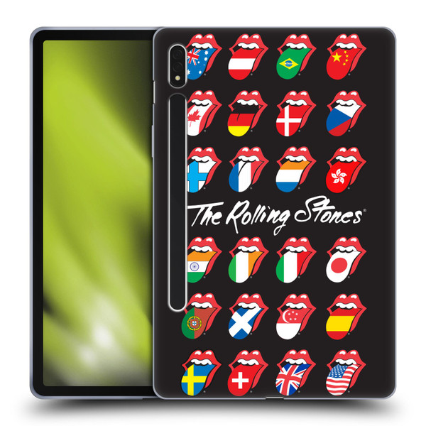 The Rolling Stones Licks Collection Flag Poster Soft Gel Case for Samsung Galaxy Tab S8