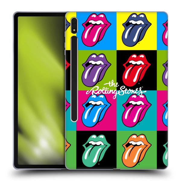 The Rolling Stones Licks Collection Pop Art 1 Soft Gel Case for Samsung Galaxy Tab S8 Plus