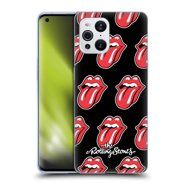 The Rolling Stones Licks Collection Tongue Classic Pattern Soft Gel Case for OPPO Find X3 / Pro
