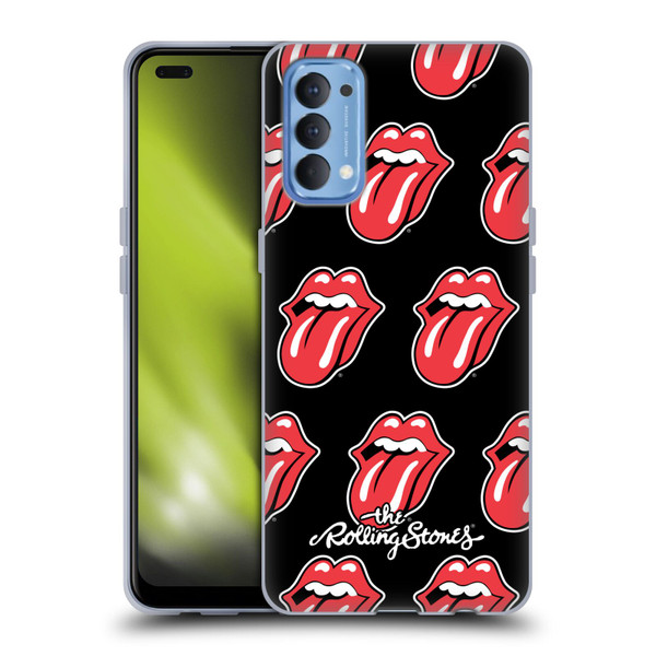 The Rolling Stones Licks Collection Tongue Classic Pattern Soft Gel Case for OPPO Reno 4 5G