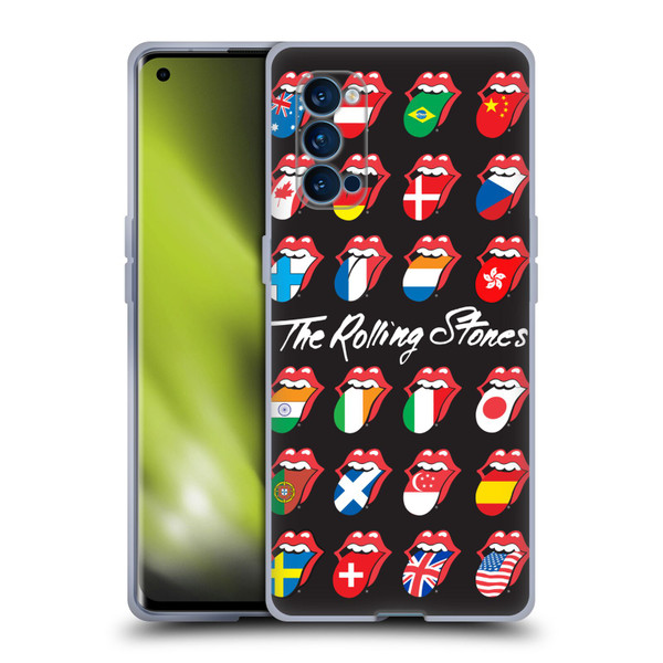 The Rolling Stones Licks Collection Flag Poster Soft Gel Case for OPPO Reno 4 Pro 5G