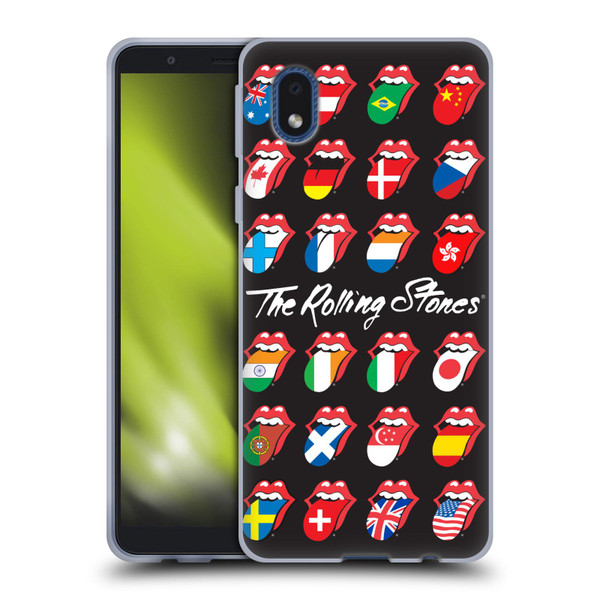 The Rolling Stones Licks Collection Flag Poster Soft Gel Case for Samsung Galaxy A01 Core (2020)