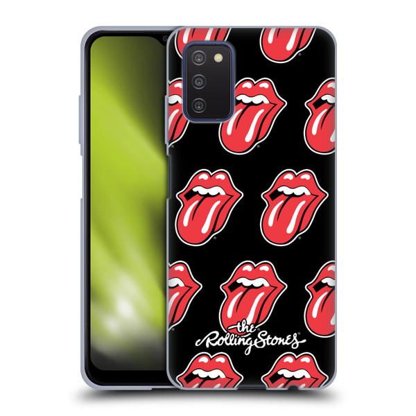 The Rolling Stones Licks Collection Tongue Classic Pattern Soft Gel Case for Samsung Galaxy A03s (2021)