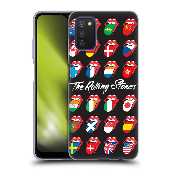 The Rolling Stones Licks Collection Flag Poster Soft Gel Case for Samsung Galaxy A03s (2021)
