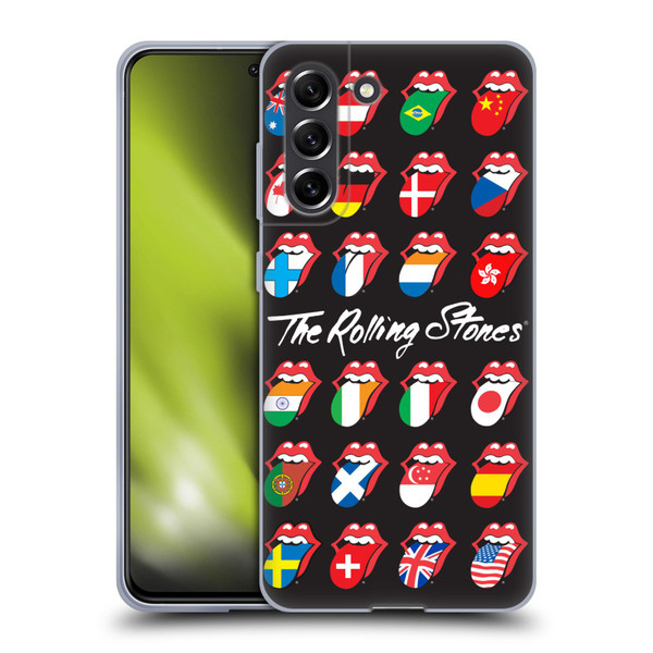 The Rolling Stones Licks Collection Flag Poster Soft Gel Case for Samsung Galaxy S21 FE 5G