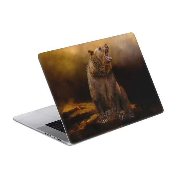 Simone Gatterwe Animals Roaring Grizzly Bear Vinyl Sticker Skin Decal Cover for Apple MacBook Pro 14" A2442